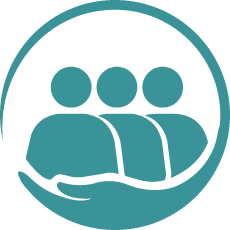 The Commissioning Alliance icon showing three figures surrounded by a circle that morphs into a palm of a hand
